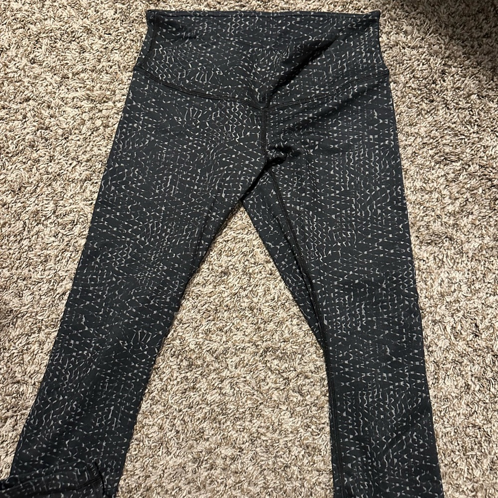 lululemon athletica Black Patterned Leggings